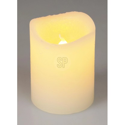 Slonovinová vosková LED sviečka s blikajúcim svetlom, časovačom a vlnitým okrajom, 5x6,5 cm. Slonovinová vosková LED sviečka s blikajúcim svetlom, časovačom a vlnitým okrajom, 5x6,5 cm.
