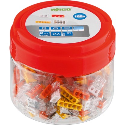 Wago Súprava inštalačných svoriek 2273 PUSH-WIRE plné vodiče, 0,5-2,5mm2, 100 ks Wago Súprava inštalačných svoriek 2273 PUSH-WIRE plné vodiče, 0,5-2,5mm2, 100 ks
