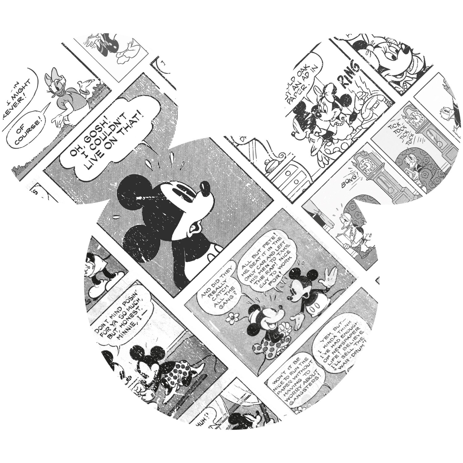 Komar Samolepiaca vliesová fototapeta Dot Mickey Mouse Head Comic Cartoon Komar Samolepiaca vliesová fototapeta Dot Mickey Mouse Head Comic Cartoon