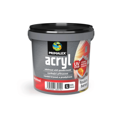 PRIMALEX ACRYL Fasádna báza L, biela, 1 l PRIMALEX ACRYL Fasádna báza L, biela, 1 l