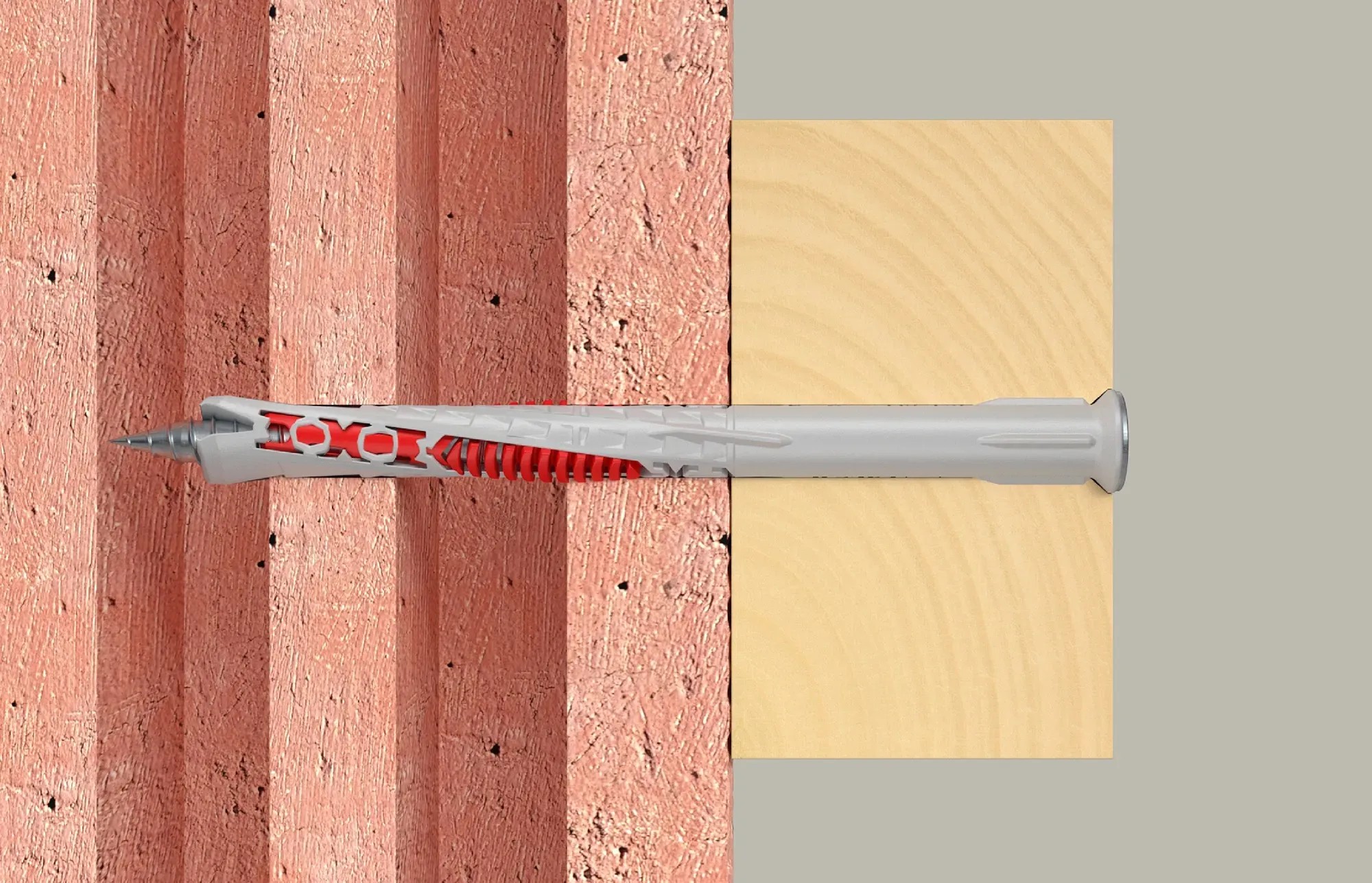 Fischer DuoXpand hmoždinka s dlhým driekom a so zapustenou hlavou skrutky, 10x160 mm, v murive a dreve. Fischer DuoXpand hmoždinka s dlhým driekom a so zapustenou hlavou skrutky, 10x160 mm, v murive a dreve.