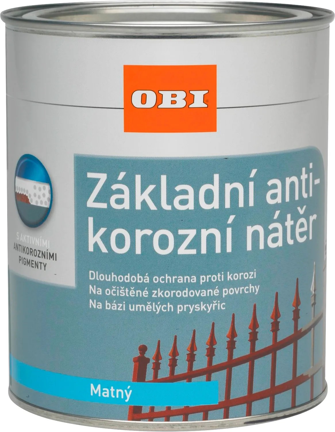 OBI Základný antikorózny náter matný sivý 750 ml OBI Základný antikorózny náter matný sivý 750 ml