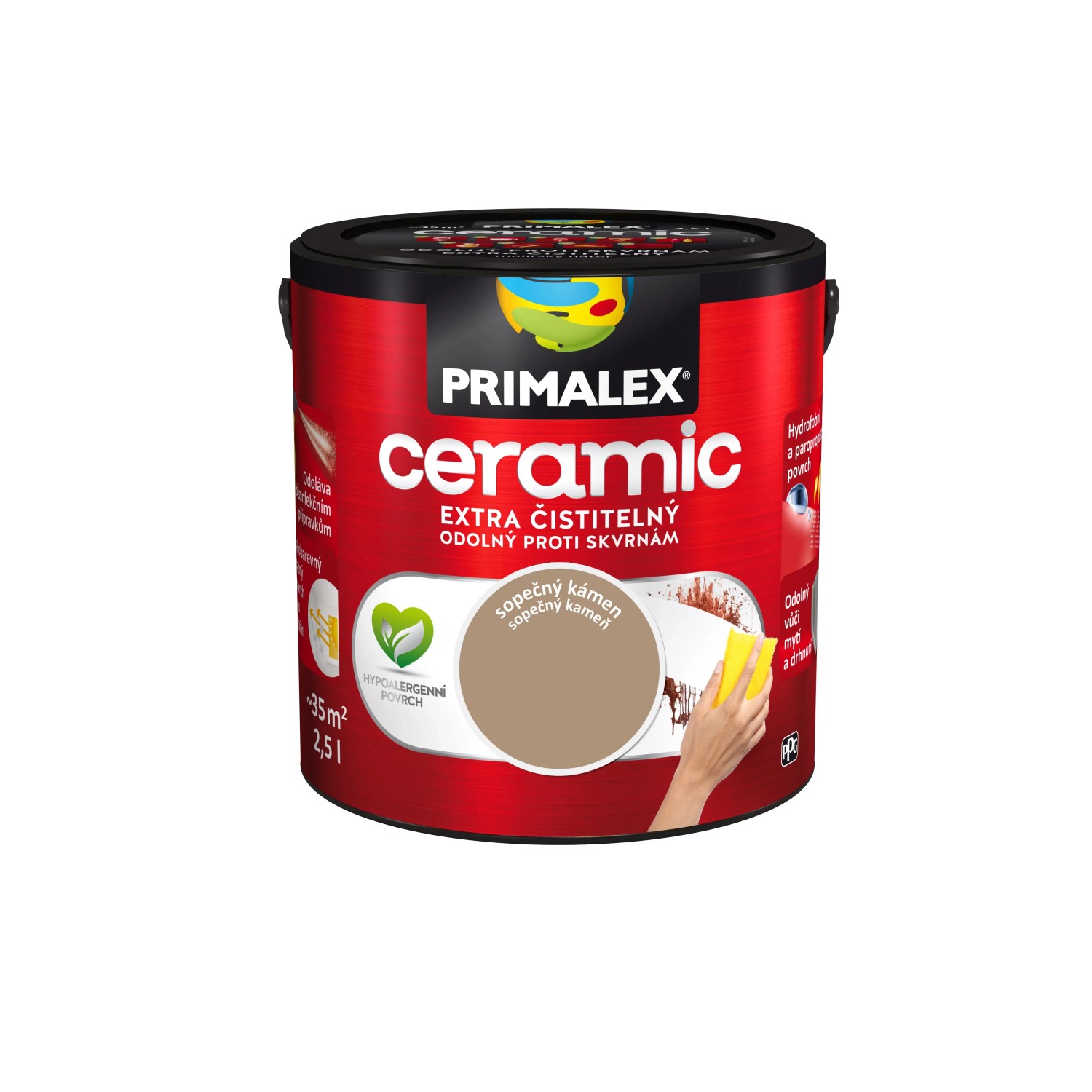 PRIMALEX Vnútorný maliarsky náter Ceramic Sopečný kameň 2,5 l PRIMALEX Vnútorný maliarsky náter Ceramic Sopečný kameň 2,5 l