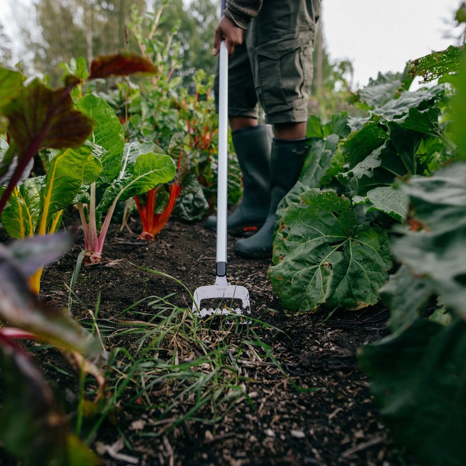 Fiskars X-series motyka na burinu sa používa na odstraňovanie buriny v záhrade. Fiskars X-series motyka na burinu sa používa na odstraňovanie buriny v záhrade.