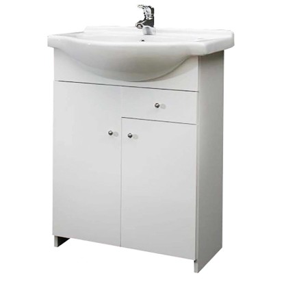 Kúpeľňová skrinka s umývadlom Jolana S55 biela Kúpeľňová skrinka s umývadlom Jolana S55 biela