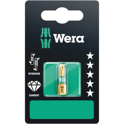 Wera Bit Torx 867/1 Bi-Torsion s diamantovým povlakom TX10 x 25 mm Wera Bit Torx 867/1 Bi-Torsion s diamantovým povlakom TX10 x 25 mm