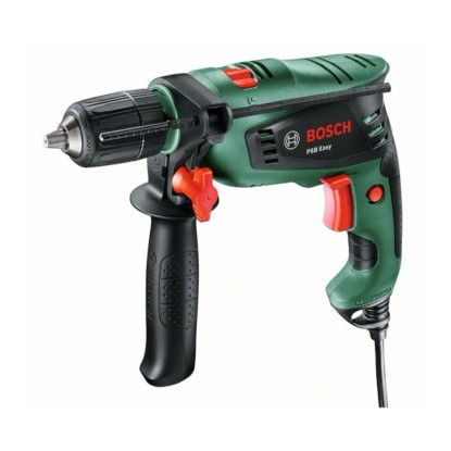 Príklepová vŕtačka Bosch EasyImpact 5500 s rýchloupínacím skľučovadlom, zelená a čierna. Príklepová vŕtačka Bosch EasyImpact 5500 s rýchloupínacím skľučovadlom, zelená a čierna.