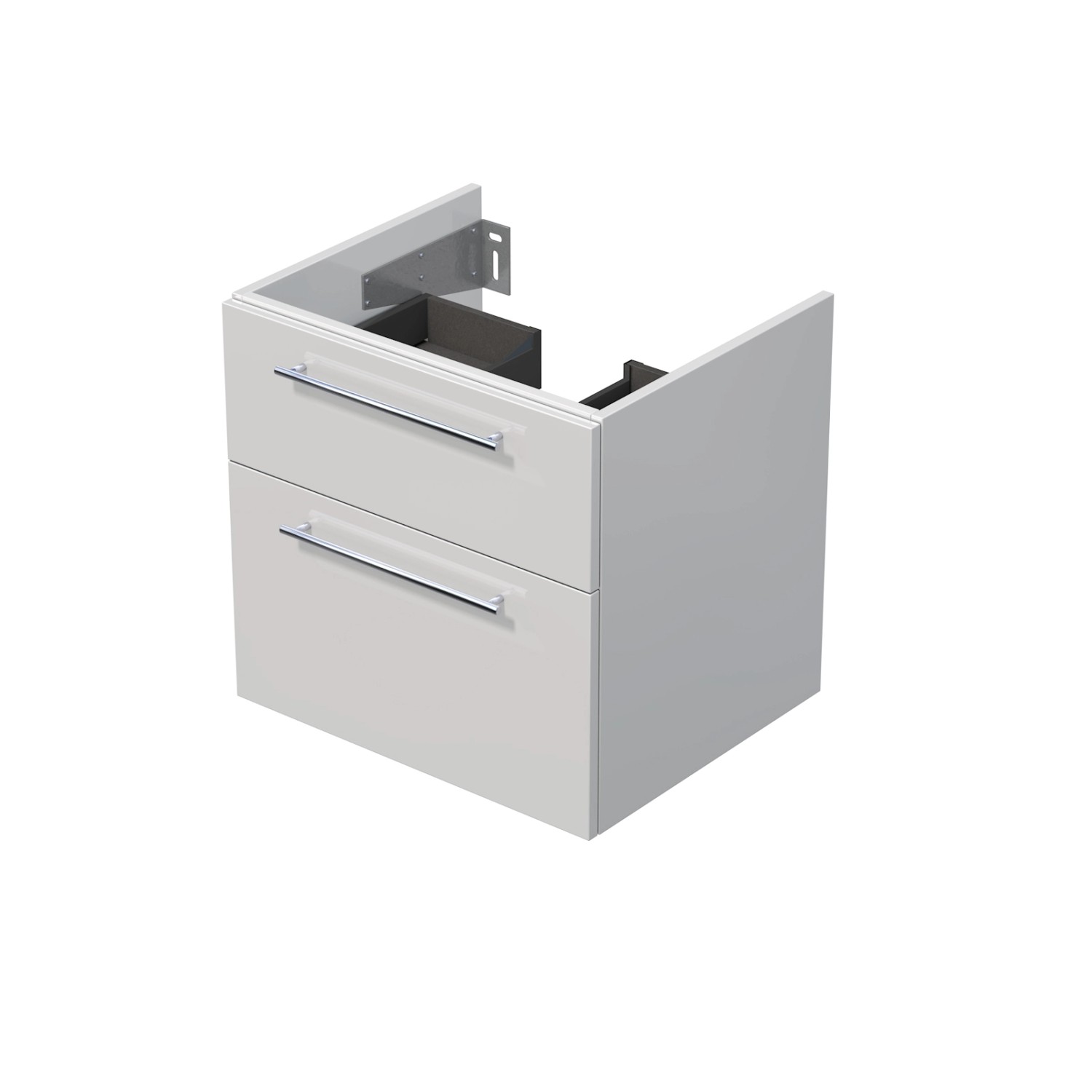 INTEDOOR Kúpeľ.skriňa pod dosku BEE, úchyt chróm, 2 zás., š. 60 cm, biela lesk INTEDOOR Kúpeľ.skriňa pod dosku BEE, úchyt chróm, 2 zás., š. 60 cm, biela lesk