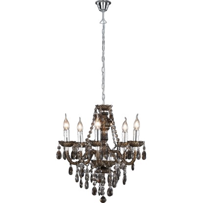 Reality Luster Lüster na 5 svetelných zdrojov, akryl, čierna, pr. 52 x 150 cm Reality Luster Lüster na 5 svetelných zdrojov, akryl, čierna, pr. 52 x 150 cm