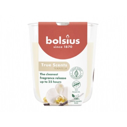 Bolsius Vonná sviečka v skle TRUE SCENTS vanilka 125 g/pr. 7 x 8 cm Bolsius Vonná sviečka v skle TRUE SCENTS vanilka 125 g/pr. 7 x 8 cm