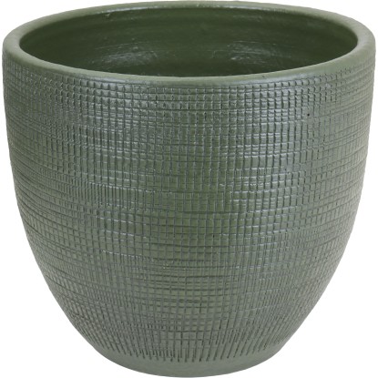A.H.G. Keramický kvetináč Duoro tmavo zelený matný pr. 16 x 14 cm A.H.G. Keramický kvetináč Duoro tmavo zelený matný pr. 16 x 14 cm