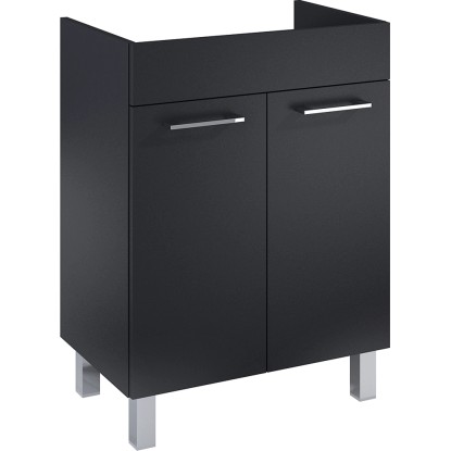 Maximus Skrinka pod umývadlo Cheese, 2 dvierka + nohy, matná čierna, 60 cm Maximus Skrinka pod umývadlo Cheese, 2 dvierka + nohy, matná čierna, 60 cm