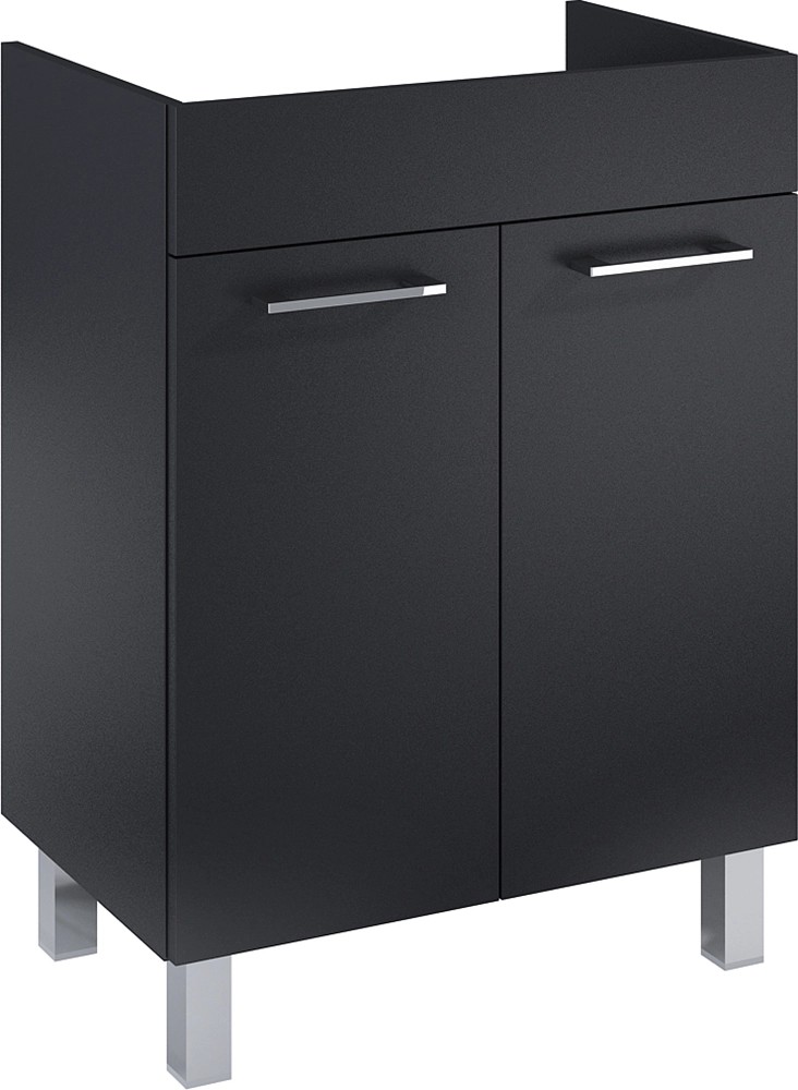 Maximus Skrinka pod umývadlo Cheese, 2 dvierka + nohy, matná čierna, 60 cm Maximus Skrinka pod umývadlo Cheese, 2 dvierka + nohy, matná čierna, 60 cm