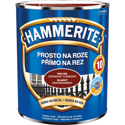 Hammerite Priamo na hrdzu farba na železné kovy hladká červenohnedá 0,7 l Hammerite Priamo na hrdzu farba na železné kovy hladká červenohnedá 0,7 l