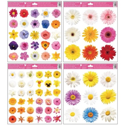 Anděl Přerov Okenná fólia farebné kvety, 30 x 33,5 cm Anděl Přerov Okenná fólia farebné kvety, 30 x 33,5 cm