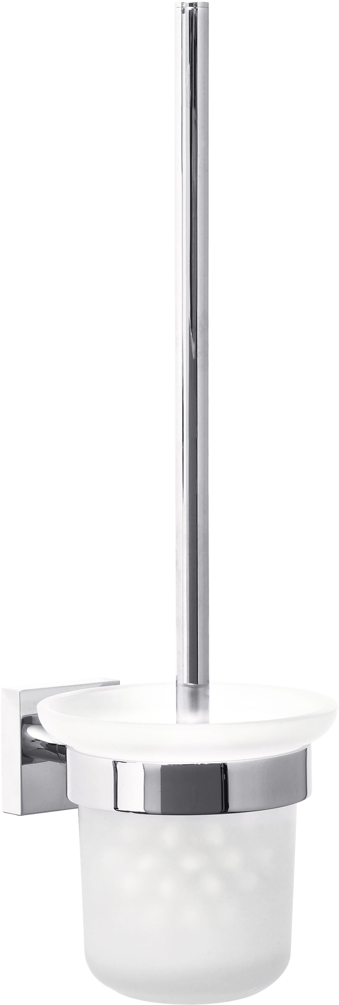 tesa Súprava WC štetky s nástenným držiakom Ekkro, chróm, 390 x 116 x 147 mm tesa Súprava WC štetky s nástenným držiakom Ekkro, chróm, 390 x 116 x 147 mm