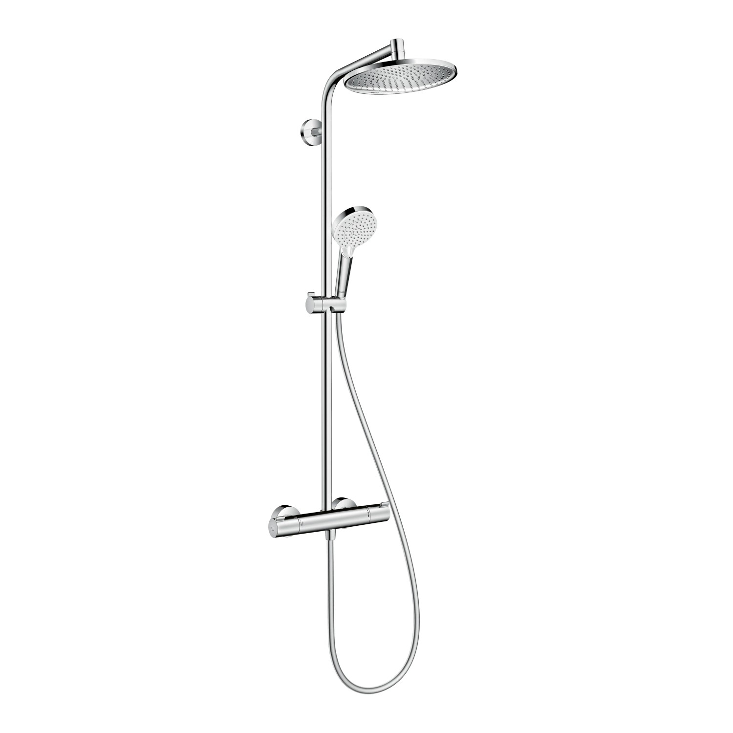 Hansgrohe Sprchový systém Crometta S 240 1jet s termostatom biela/chróm Hansgrohe Sprchový systém Crometta S 240 1jet s termostatom biela/chróm