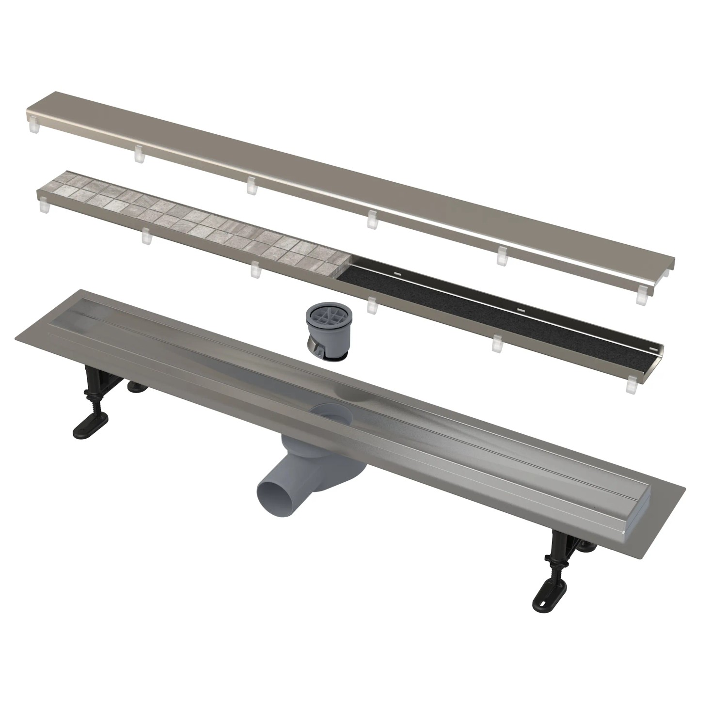 Alcadrain Podlahový žľab DOUBLE FIT & GO 950 mm Alcadrain Podlahový žľab DOUBLE FIT & GO 950 mm