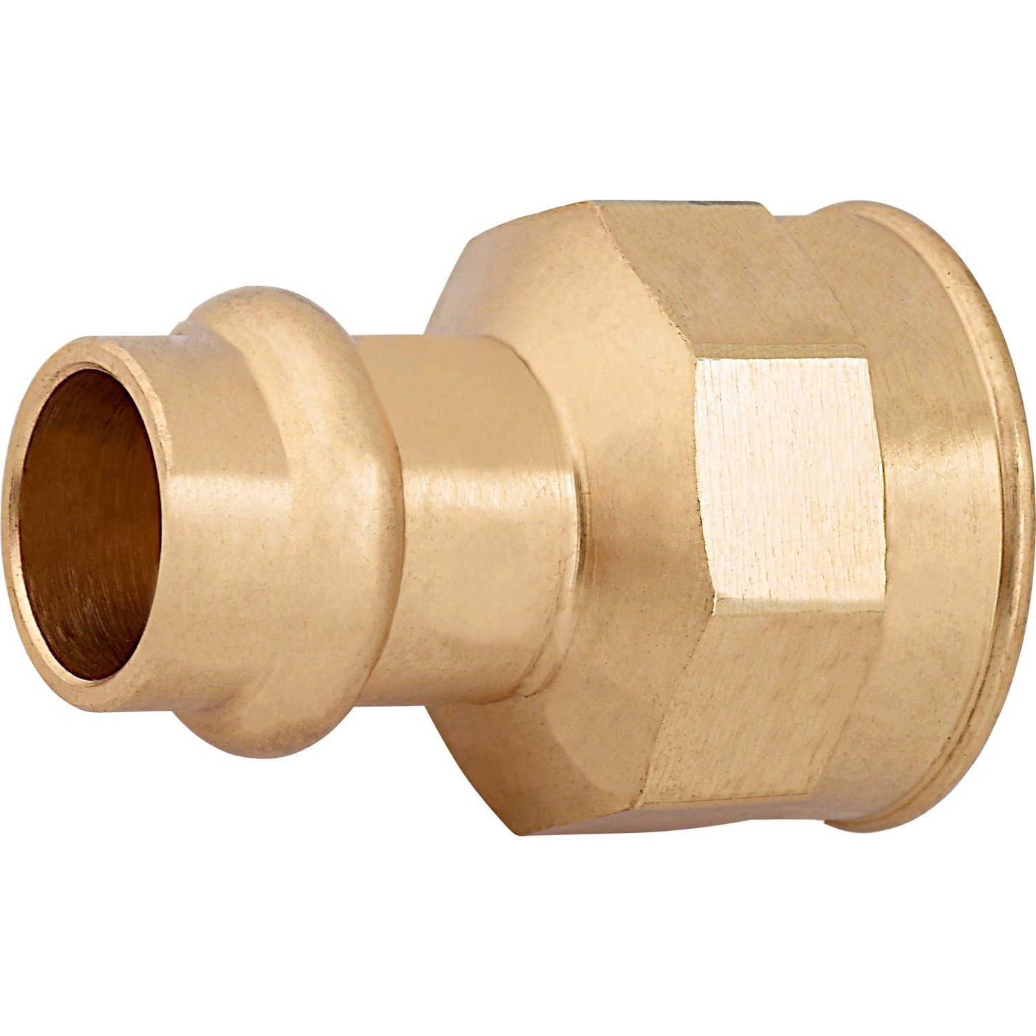 Prechodová objímka červená mosadz, pr. 15 mm x 24,1 mm (Rp 3/4), 1 ks Prechodová objímka červená mosadz, pr. 15 mm x 24,1 mm (Rp 3/4), 1 ks