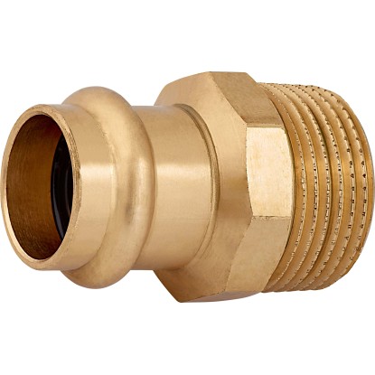 Lisovacia usadzovacia vsuvka červená mosadz, pr. 22 mm x 33,3 mm (R 1), 1 ks Lisovacia usadzovacia vsuvka červená mosadz, pr. 22 mm x 33,3 mm (R 1), 1 ks