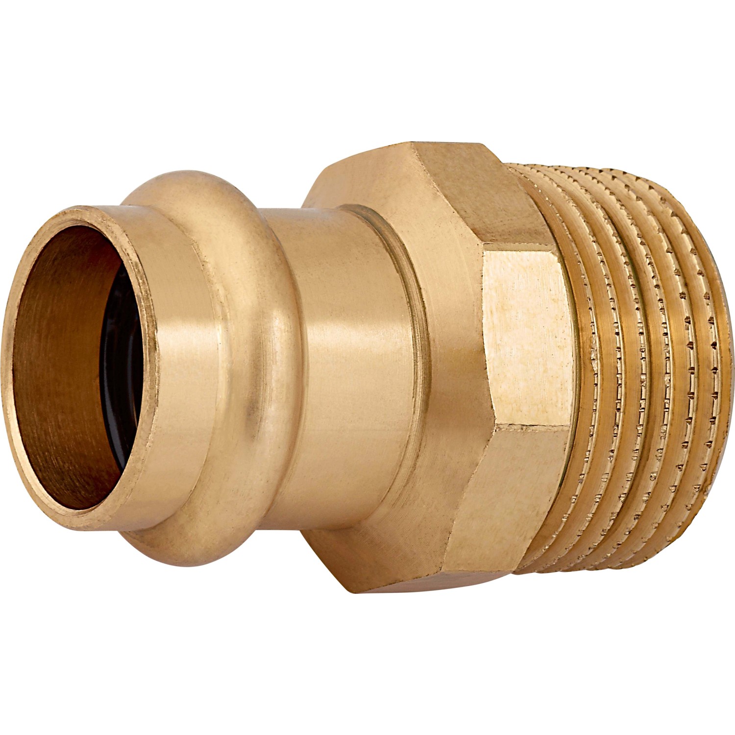 Lisovacia usadzovacia vsuvka červená mosadz, pr. 22 mm x 33,3 mm (R 1), 1 ks Lisovacia usadzovacia vsuvka červená mosadz, pr. 22 mm x 33,3 mm (R 1), 1 ks