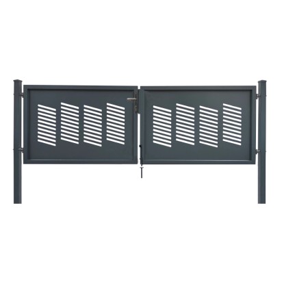 Dekoratívna dvojkrídlová bránka Stockholm na zabetónovanie antracit 300 x 100 cm Dekoratívna dvojkrídlová bránka Stockholm na zabetónovanie antracit 300 x 100 cm