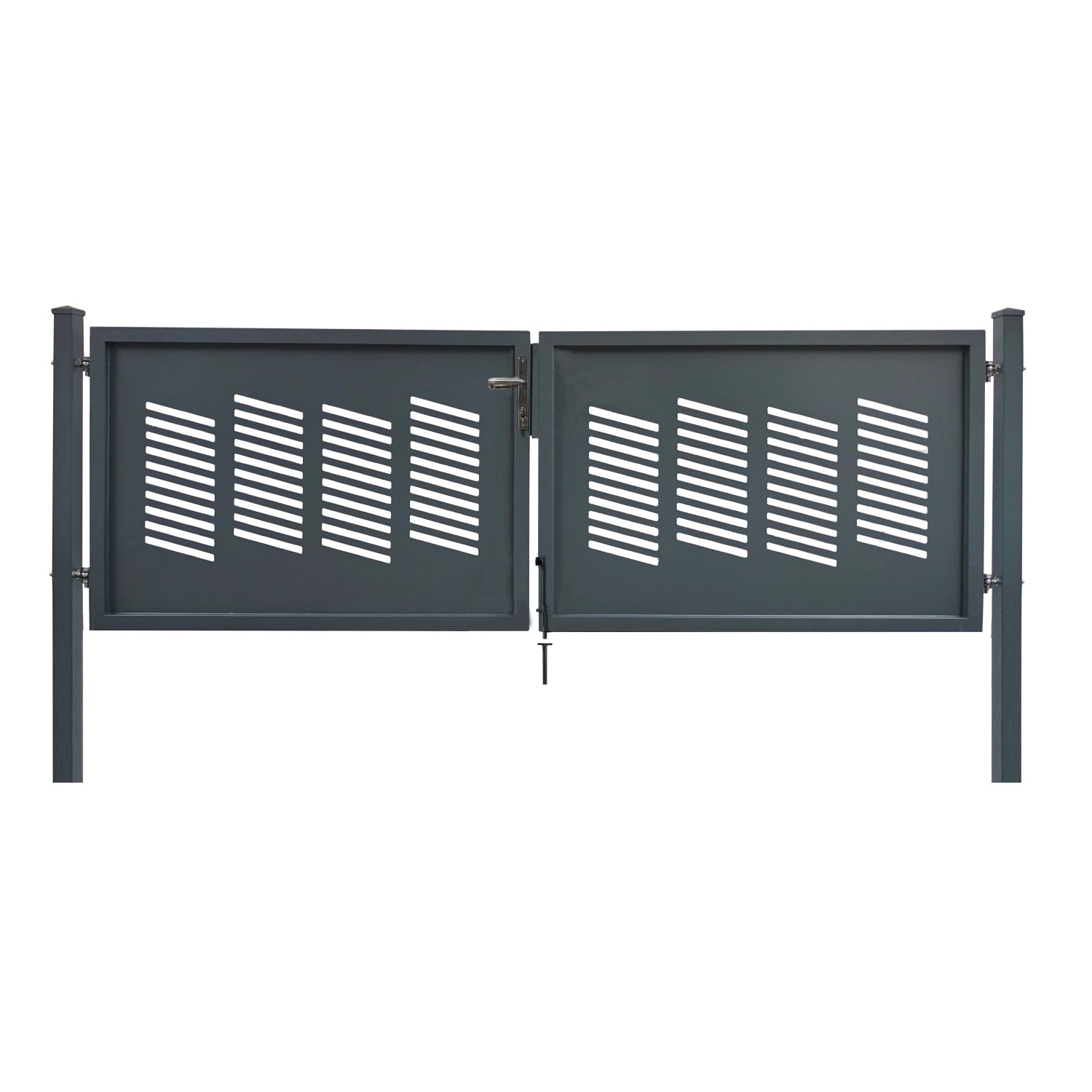 Dekoratívna dvojkrídlová bránka Stockholm na zabetónovanie antracit 300 x 100 cm Dekoratívna dvojkrídlová bránka Stockholm na zabetónovanie antracit 300 x 100 cm