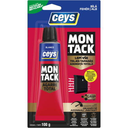Ceys Montážne lepidlo MONTACK LEPÍ VŠETKO OKAMŽITE 100 g Ceys Montážne lepidlo MONTACK LEPÍ VŠETKO OKAMŽITE 100 g