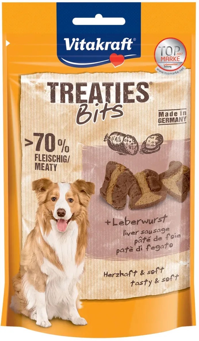Vitakraft Pochúťka pre psov Treaties Bits pečeňové 120 g Vitakraft Pochúťka pre psov Treaties Bits pečeňové 120 g