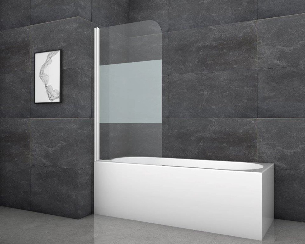 Aurlane Skladacia vaňová zástena White Classic 80 cm x 140 cm biela 1-krídlová Aurlane Skladacia vaňová zástena White Classic 80 cm x 140 cm biela 1-krídlová