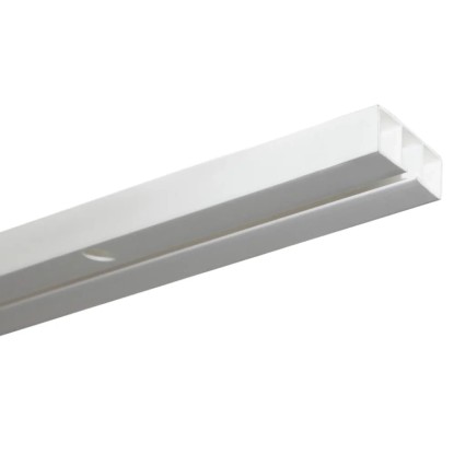 Gardinia Závesová lišta 1-drážková Slim Line biela 250 cm Gardinia Závesová lišta 1-drážková Slim Line biela 250 cm