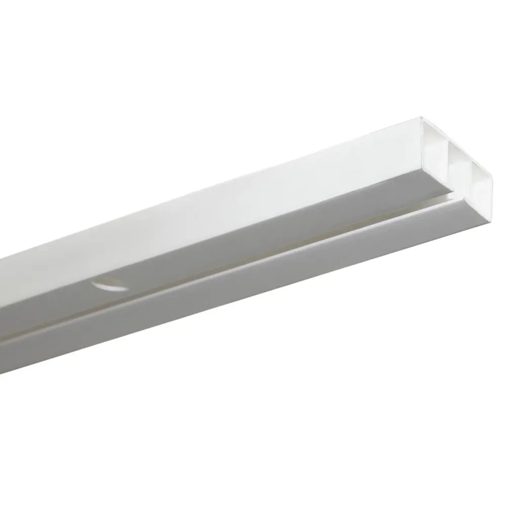 Gardinia Závesová lišta 1-drážková Slim Line biela 250 cm Gardinia Závesová lišta 1-drážková Slim Line biela 250 cm