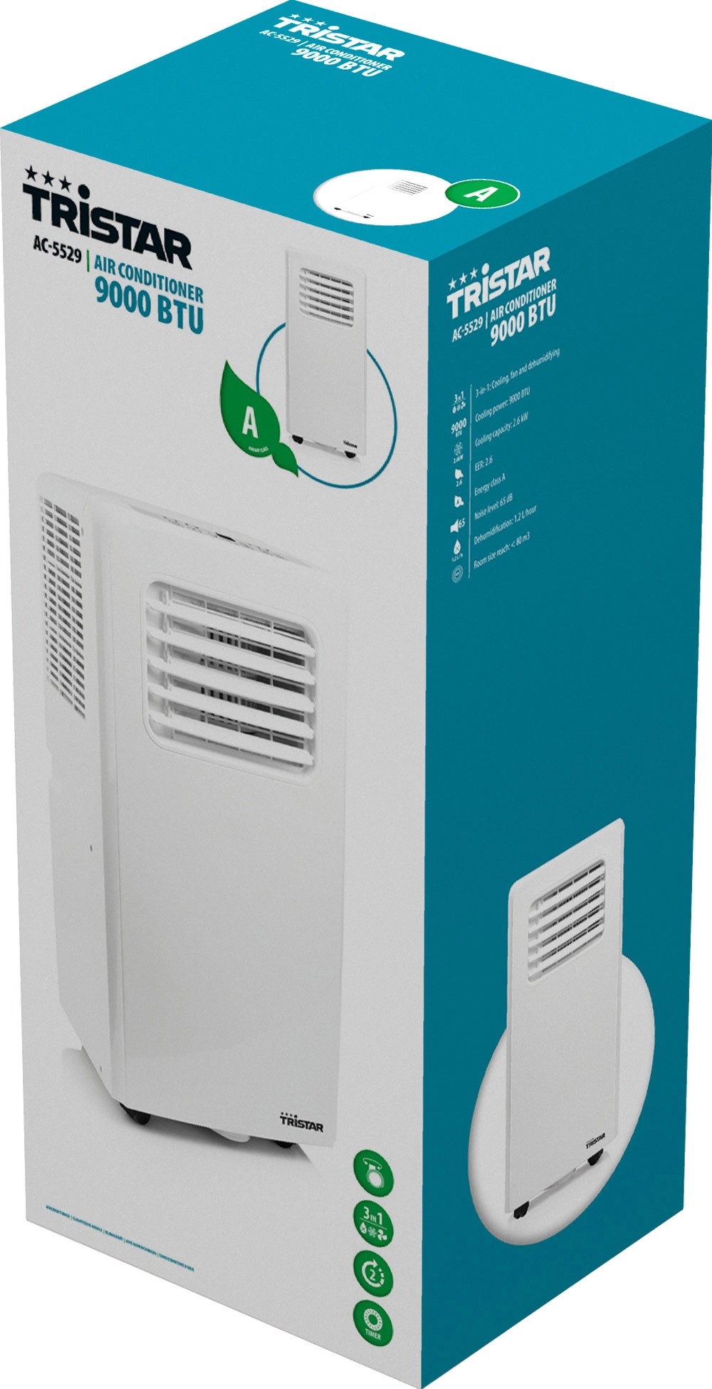 Tristar Mobilná klimatizácia 9000 Btu biela Tristar Mobilná klimatizácia 9000 Btu biela