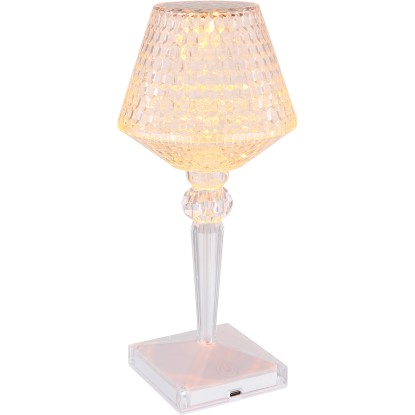 Globo LED stolná lampa krištáľ, ø 12 cm, výška 26 cm, pre atmosférické vonkajšie osvetlenie. Globo LED stolná lampa krištáľ, ø 12 cm, výška 26 cm, pre atmosférické vonkajšie osvetlenie.