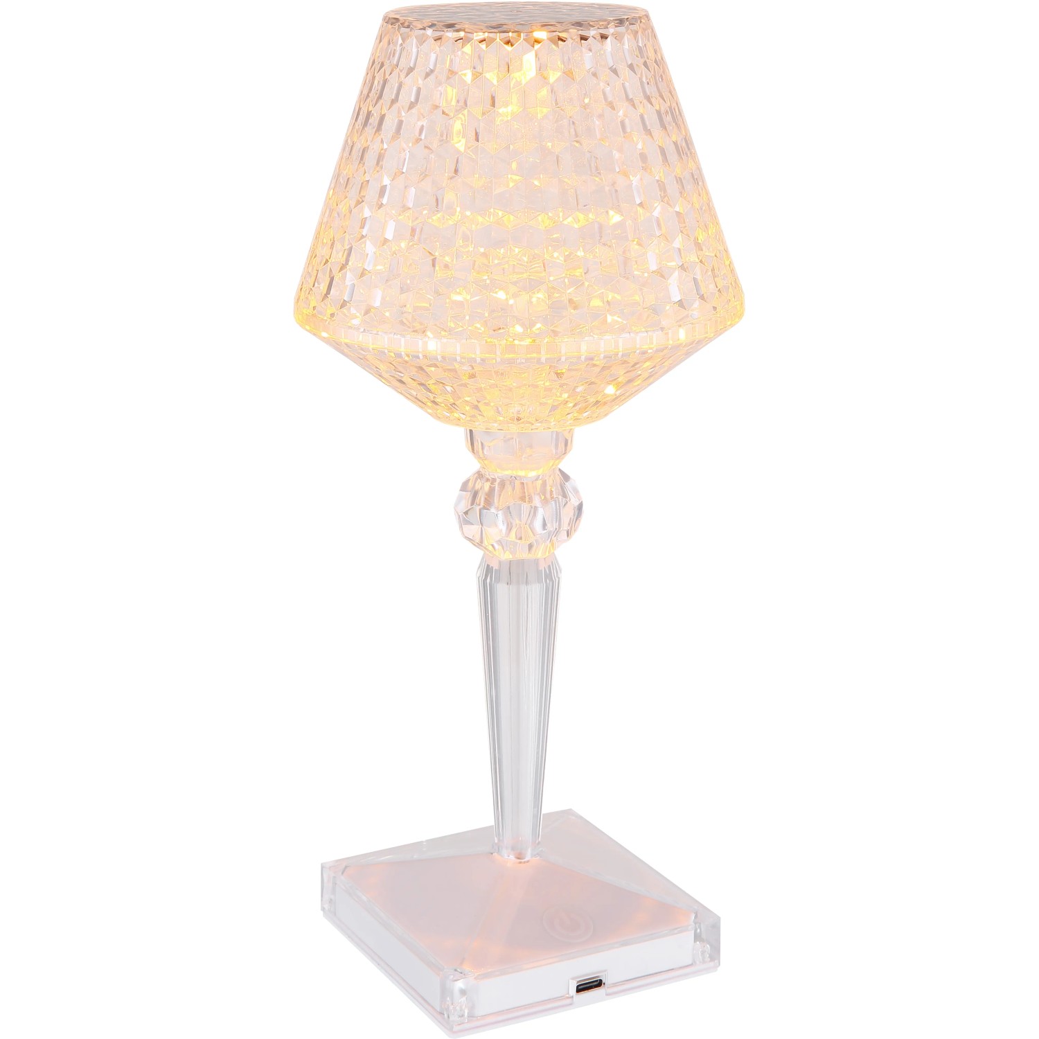 Globo LED stolná lampa krištáľ, ø 12 cm, výška 26 cm, pre atmosférické vonkajšie osvetlenie. Globo LED stolná lampa krištáľ, ø 12 cm, výška 26 cm, pre atmosférické vonkajšie osvetlenie.