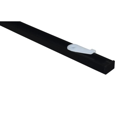 Gardinia Súprava záclon. koľajničiek Lucy 1drážková, čierna matná, hliník 160 cm Gardinia Súprava záclon. koľajničiek Lucy 1drážková, čierna matná, hliník 160 cm