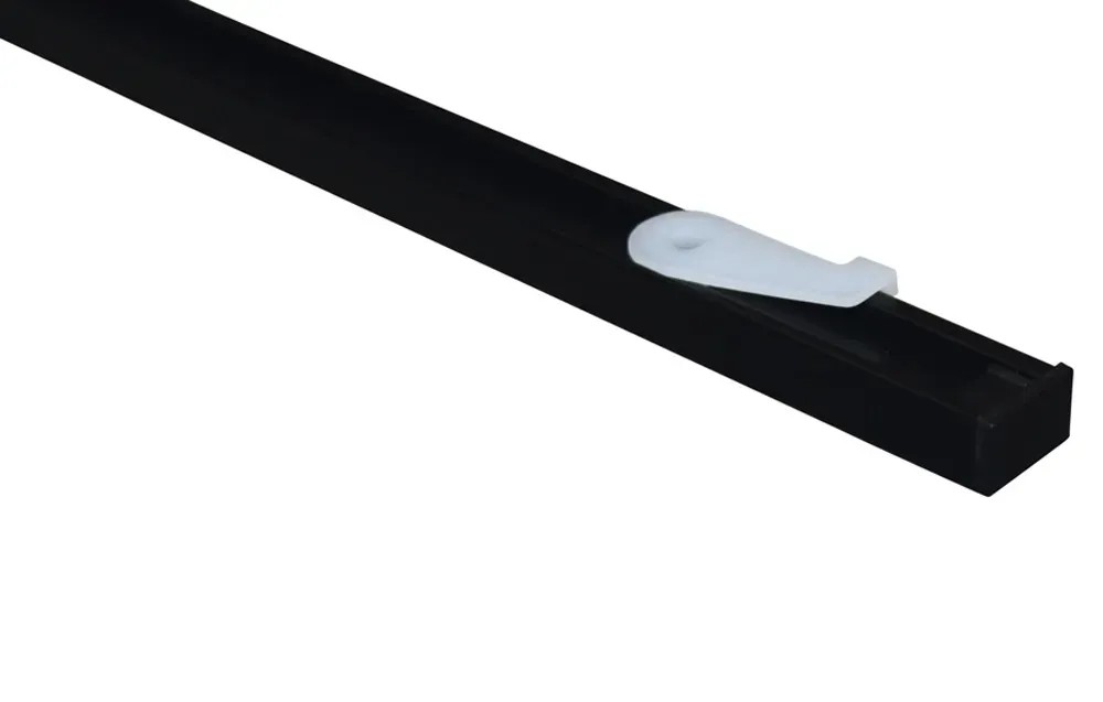 Gardinia Súprava záclon. koľajničiek Lucy 1drážková, čierna matná, hliník 160 cm Gardinia Súprava záclon. koľajničiek Lucy 1drážková, čierna matná, hliník 160 cm