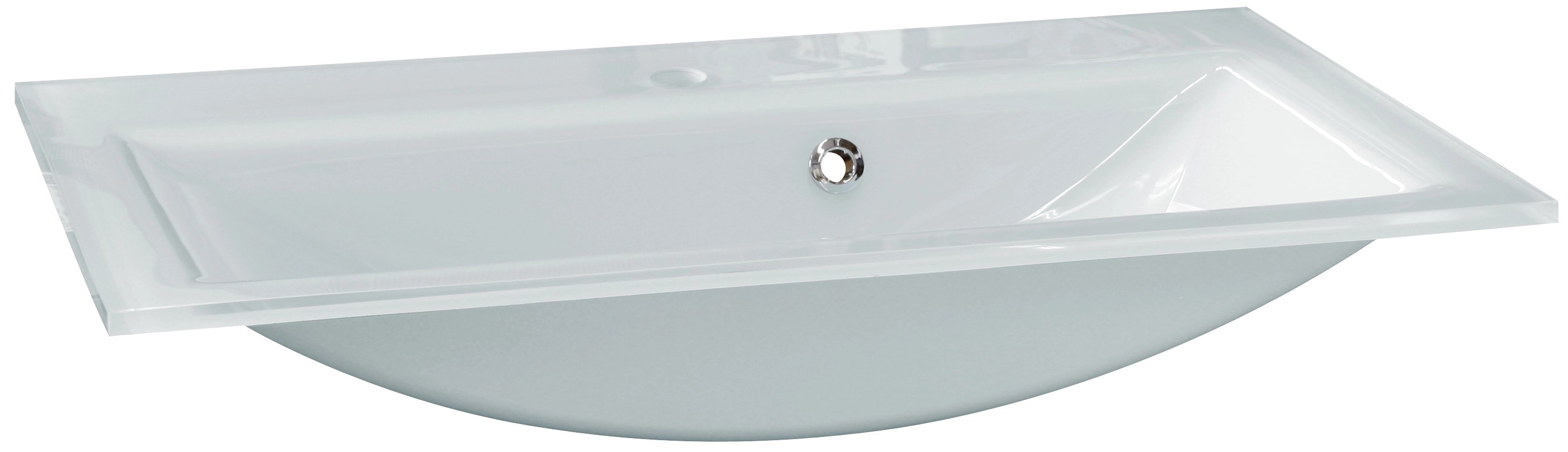 Fackelmann Sklenené umývadlo LUNA biele 800 x 143 x 501 mm Fackelmann Sklenené umývadlo LUNA biele 800 x 143 x 501 mm