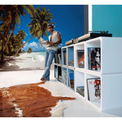 Komar fototapeta Maldivy s motívom pláže v obývacej izbe, 388x270 cm. Komar fototapeta Maldivy s motívom pláže v obývacej izbe, 388x270 cm.
