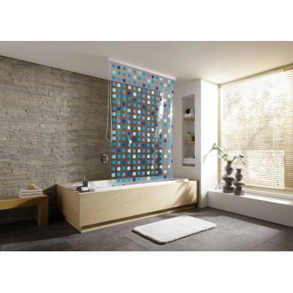 Kleine Wolke Roleta pre prázdnu kazetu sprchovej rolety, modrá, 128 x 240 cm Kleine Wolke Roleta pre prázdnu kazetu sprchovej rolety, modrá, 128 x 240 cm