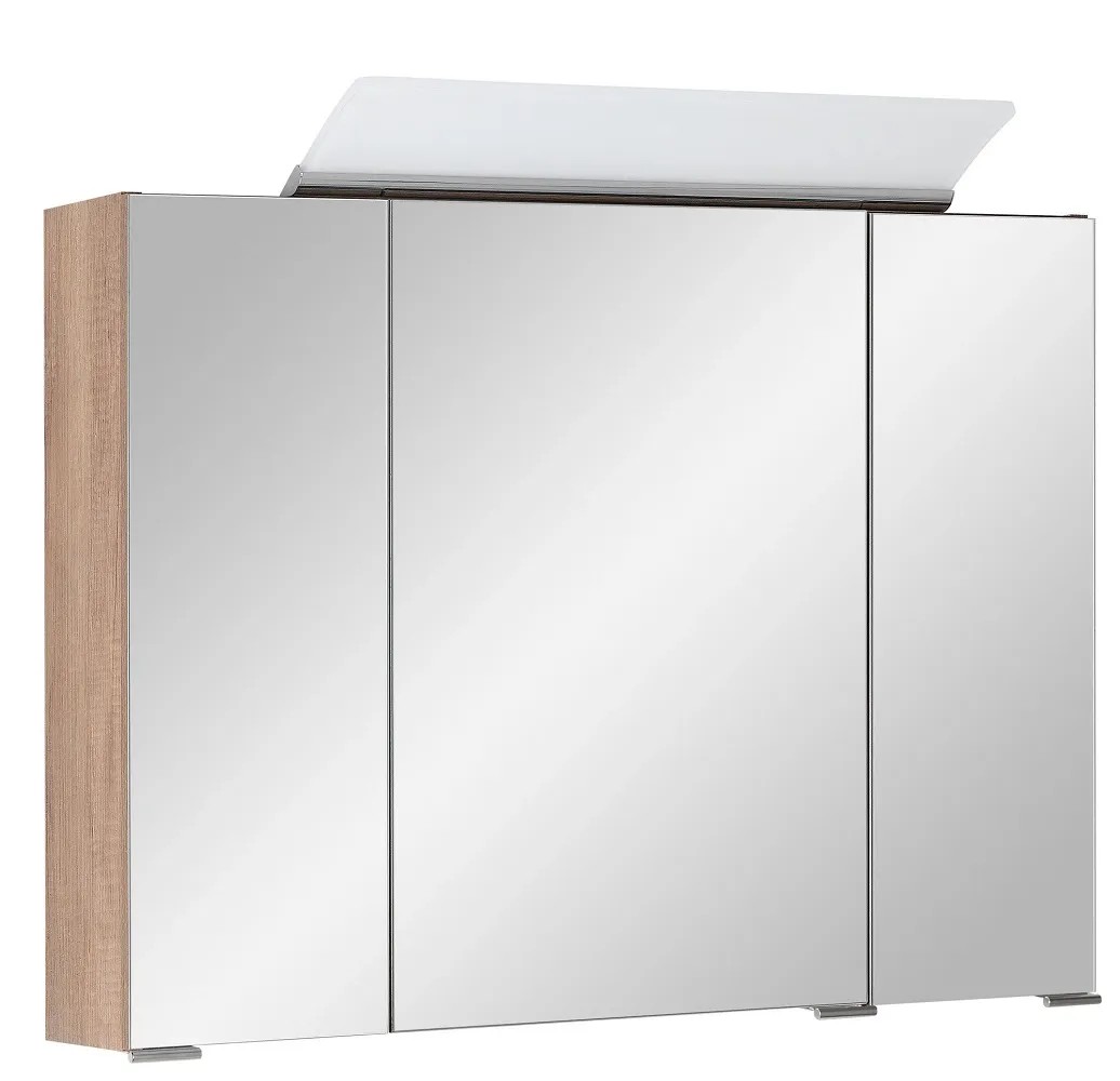 A-Interiéry Zrkadlová skrinka s LED osvetlením Felipe 80 ZS, dub country A-Interiéry Zrkadlová skrinka s LED osvetlením Felipe 80 ZS, dub country