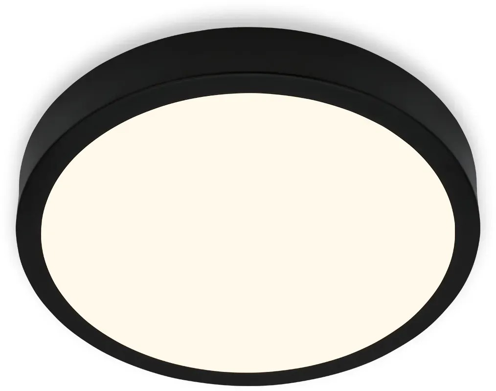 Brilo Stropné LED svietidlo Runa, 16 W, čierne Brilo Stropné LED svietidlo Runa, 16 W, čierne