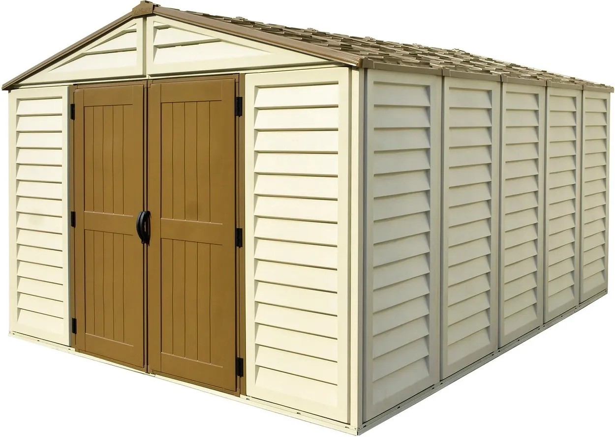 Duramax Plastový domček na náradie WoodBridge Plus, béžová, 320 x 400 cm Duramax Plastový domček na náradie WoodBridge Plus, béžová, 320 x 400 cm