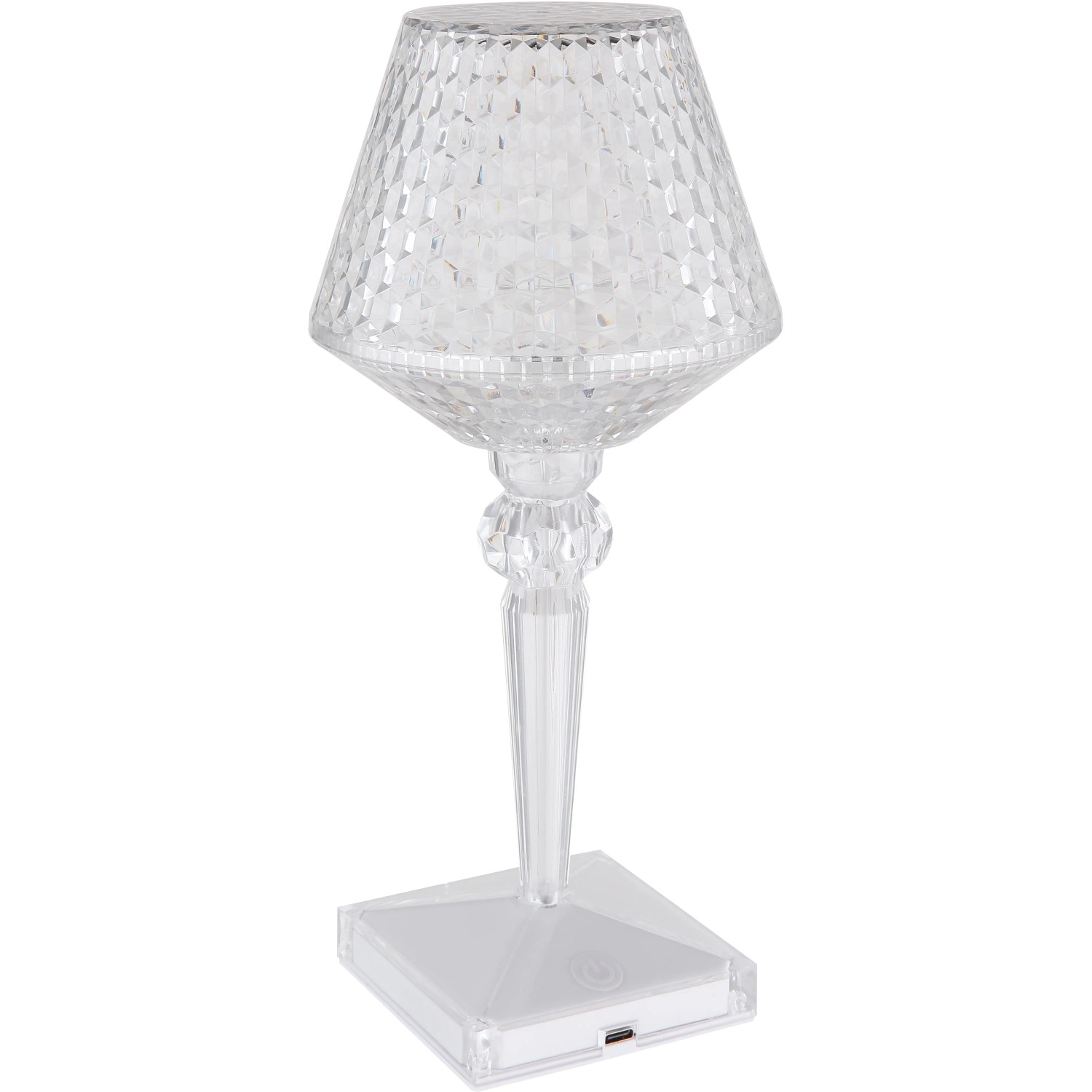 Globo LED stolná lampa krištáľ, ø 12 cm, výška 26 cm. Dekoratívne vonkajšie svetlo s dotykovým stmievačom. Globo LED stolná lampa krištáľ, ø 12 cm, výška 26 cm. Dekoratívne vonkajšie svetlo s dotykovým stmievačom.
