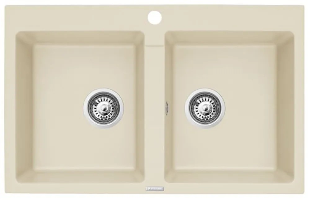 Pyramis Granitový drez Sparta 2B, vanilla, 78 x 50 cm Pyramis Granitový drez Sparta 2B, vanilla, 78 x 50 cm