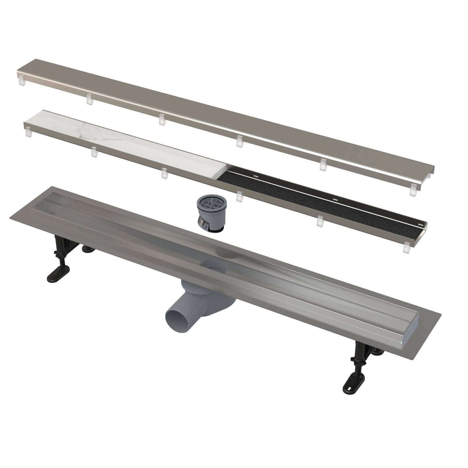 Alcadrain Podlahový žľab DOUBLE FIT & GO 750 mm Alcadrain Podlahový žľab DOUBLE FIT & GO 750 mm