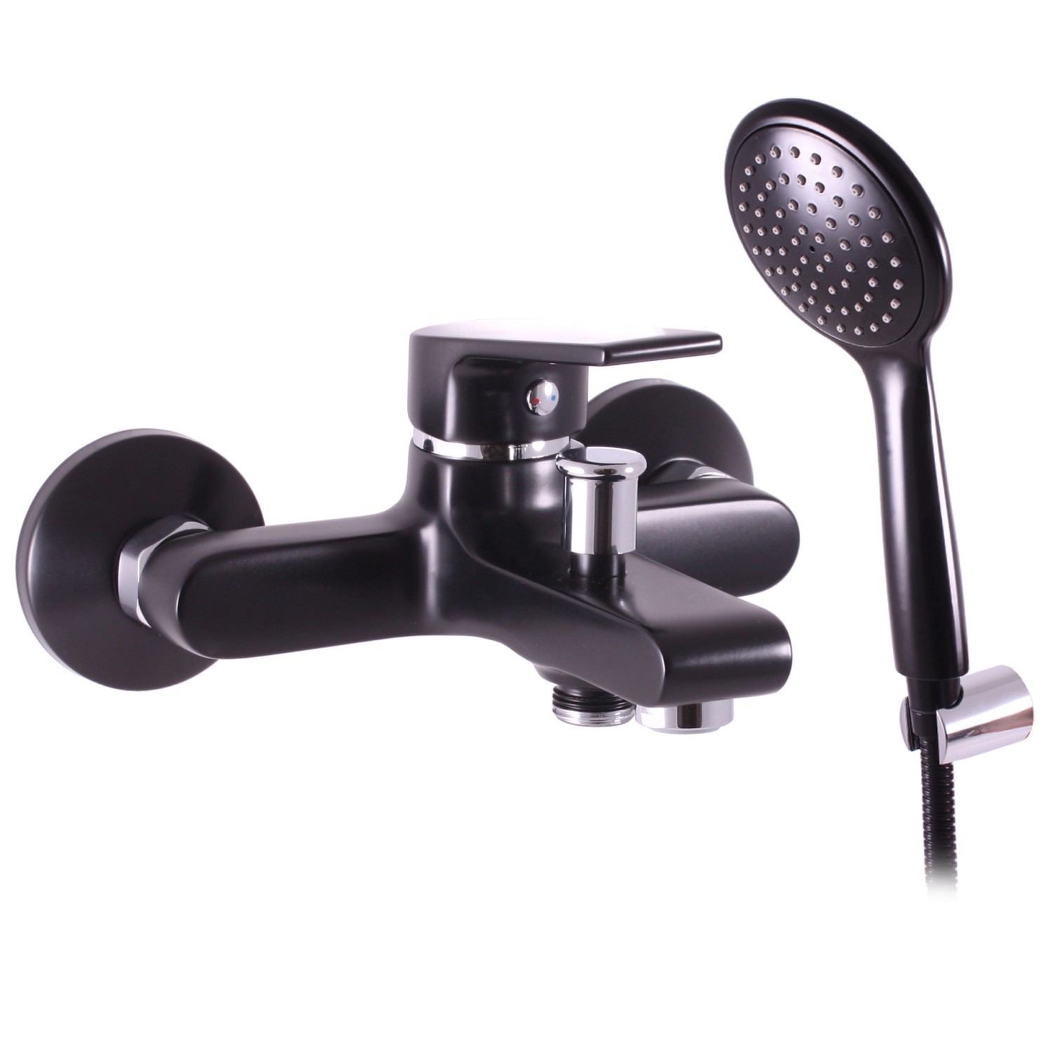 Batérie Colorado vaňová sa sprchou a pevným držiakom, čierno-chrómová Batérie Colorado vaňová sa sprchou a pevným držiakom, čierno-chrómová