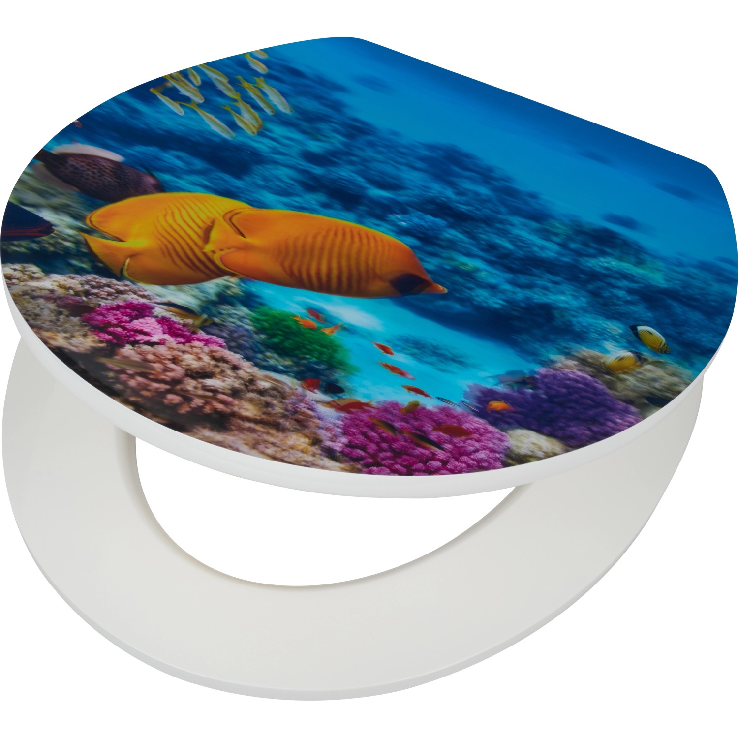 baliv WC sedátko Rabago s pomalým sklápaním, drevené jadro, podmorský svet baliv WC sedátko Rabago s pomalým sklápaním, drevené jadro, podmorský svet