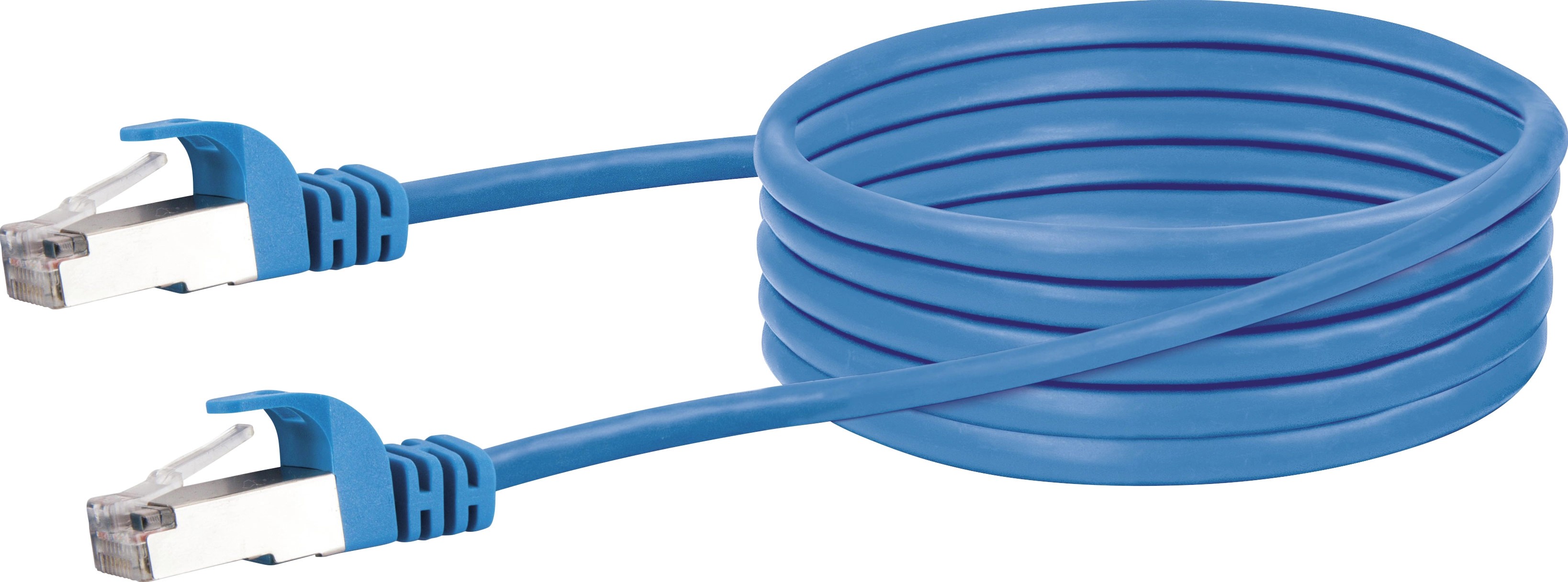 Schwaiger Sieťový kábel CAT 6 (S/FTP), modrý, 2,5 m Schwaiger Sieťový kábel CAT 6 (S/FTP), modrý, 2,5 m