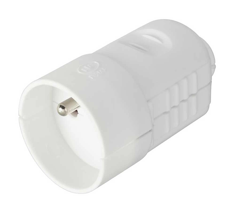 Spojka s ochranným kontaktom biela 75 mm Spojka s ochranným kontaktom biela 75 mm